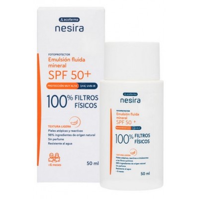 Comprar ACOFARMA NESIRA EMULSION FLUIDA MINERAL SPF50+ 50 ML al mejor precio en NuestraFarma, tu farmacia online