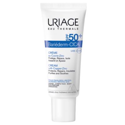 Comprar URIAGE BARIÉDERM-CICA CREMA SPF50+ CON CU-ZN 40 ML al mejor precio en NuestraFarma, tu farmacia online
