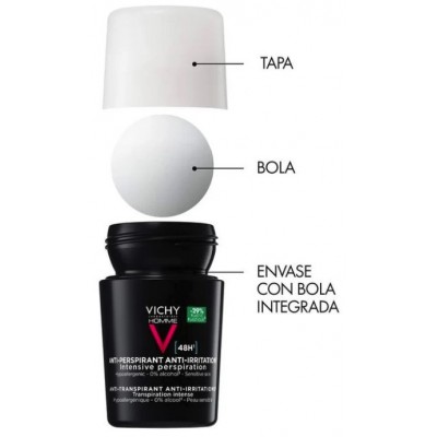 Comprar VICHY HOMME DESODORANTE ANTITRANSPIRANTE & EFECTO CALMANTE 48H 50 ML al mejor precio en NuestraFarma, tu farmacia online