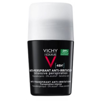 Comprar VICHY HOMME DESODORANTE ANTITRANSPIRANTE & EFECTO CALMANTE 48H 50 ML al mejor precio en NuestraFarma, tu farmacia online