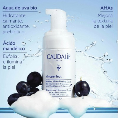 Comprar CAUDALIE VINOPERFECT ESPUMA MICROPEELING LUMINOSIDAD CON ÁCIDO MANDÉLICO (AHA) 100 ML al mejor precio en NuestraFarma, tu farmacia online