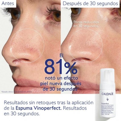 Comprar CAUDALIE VINOPERFECT ESPUMA MICROPEELING LUMINOSIDAD CON ÁCIDO MANDÉLICO (AHA) 100 ML al mejor precio en NuestraFarma, tu farmacia online