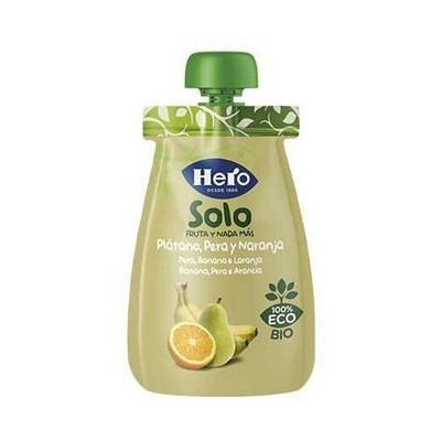 Comprar HERO BABY BOLSITA SOLO PLATANO PERA Y NARANJA 100 G al mejor precio en NuestraFarma, tu farmacia online