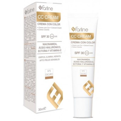 Comprar FARLINE CC CREAM CREMA CON COLOR OSCURO Nº3 30 ML al mejor precio en NuestraFarma, tu farmacia online