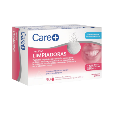 Comprar CARE+ TABLETAS LIMPIADORAS 30 TABLETAS EFERVESCENTES al mejor precio en NuestraFarma, tu farmacia online