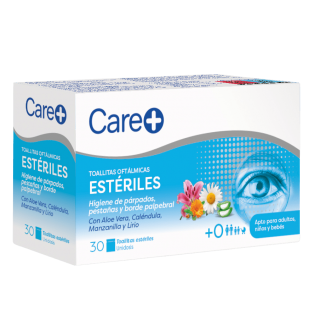 CARE+ TOALLITAS OFTALMICAS ESTERILES 30 TOALLITAS