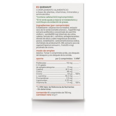 Comprar SORIA NATURAL QUEMAVIT 60 COMPRIMIDOS al mejor precio en NuestraFarma, tu farmacia online