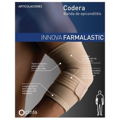 Comprar FARMALASTIC INNOVA CODERA CON BANDA DE EPICONDILITIS TALLA MEDIANA al mejor precio en NuestraFarma, tu farmacia online