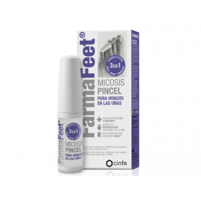 Comprar FARMAFEET MICOSIS PINCEL PARA HONGOS EN LAS UÑAS 3 EN 1 4 ML al mejor precio en NuestraFarma, tu farmacia online