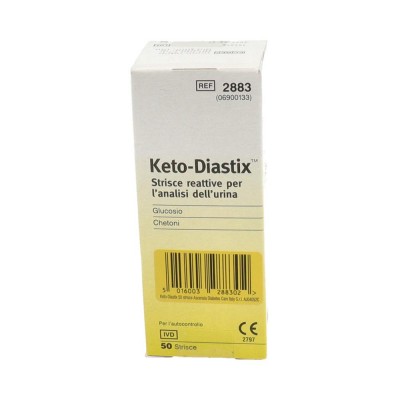 Comprar KETO-DIASTIX TIRAS REACTIVAS GLUCEMIA Y CUERPOS CETONICOS 50 UNIDADES al mejor precio en NuestraFarma, tu farmacia online