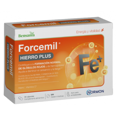 Comprar FORCEMIL HIERRO PLUS 30 CAPSULAS al mejor precio en NuestraFarma, tu farmacia online