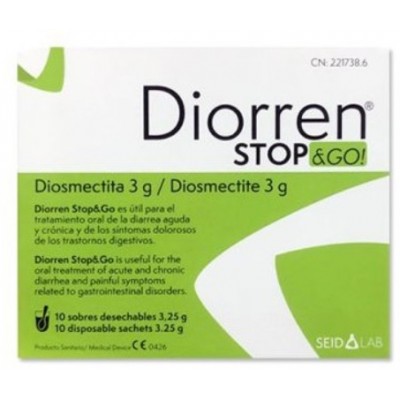 Comprar DIORREN STOP&GO CON DIOSMECTITA 10 SOBRES 3,25 G al mejor precio en NuestraFarma, tu farmacia online