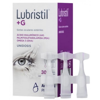 Comprar LUBRISTIL +G COLIRIO UNIDOSIS 30 X 0,5 ML al mejor precio en NuestraFarma, tu farmacia online