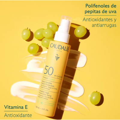 Comprar CAUDALIE VINOSUN PROTECT SPRAY INVISIBLE SPF50 150 ML al mejor precio en NuestraFarma, tu farmacia online