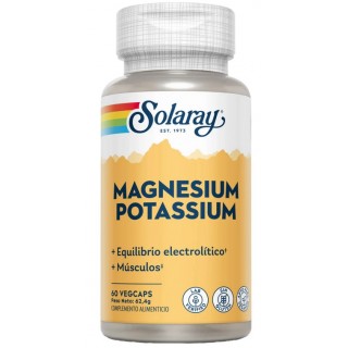 SOLARAY MAGNESIO Y POTASIO 60 CAPSULAS VEGETALES