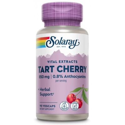 Comprar SOLARAY TART CHERRY (CEREZA ÁCIDA) 90 CAPSULAS VEGETALES al mejor precio en NuestraFarma, tu farmacia online