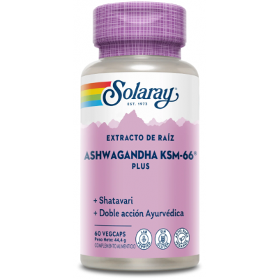 Comprar SOLARAY ASHWAGANDHA KSM-66 PLUS 60 CAPSULAS VEGETALES al mejor precio en NuestraFarma, tu farmacia online