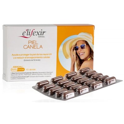 Comprar ELIFEXIR ESENCIALL PIEL CANELA 40 CAPSULAS al mejor precio en NuestraFarma, tu farmacia online
