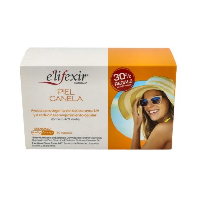 Comprar ELIFEXIR ESENCIALL PIEL CANELA 2 ENVASES 40 CAPSULAS al mejor precio en NuestraFarma, tu farmacia online
