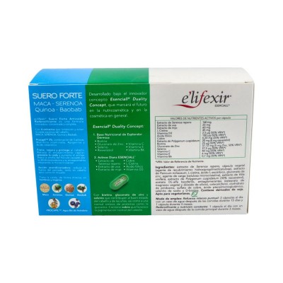 Comprar ELIFEXIR ESENCIALL REDENSIFICANTE CAPILAR + SUERO FORTE 2 ENVASES 30 CAPSULAS + 35 ML PACK AHORRO al mejor precio en NuestraFarma, tu farmacia online