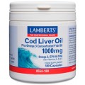 LAMBERTS ACEITE HIGADO BACALAO 180 CAPSULAS 8554
