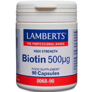 LAMBERTS BIOTINA 500 µG 90 CAPSULAS 8068