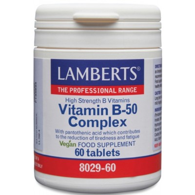 Comprar LAMBERTS VITAMINA B-50 COMPLEX 60 TABLETAS 8029 al mejor precio en NuestraFarma, tu farmacia online