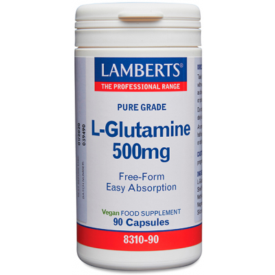 Comprar LAMBERTS L-GLUTAMINA 500 MG 90 CAPSULAS 8310 al mejor precio en NuestraFarma, tu farmacia online
