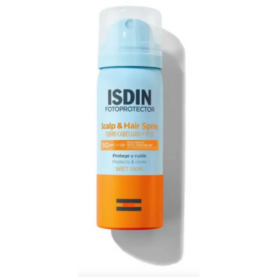 Comprar ISDIN FOTOPROTECTOR SCALP AND HAIR SPRAY SPF 50 50 ML al mejor precio en NuestraFarma, tu farmacia online