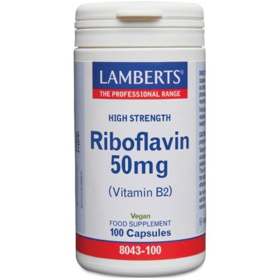 Comprar LAMBERTS RIBOFLAVINA 50 MG 100 CAPSULAS 8043 al mejor precio en NuestraFarma, tu farmacia online