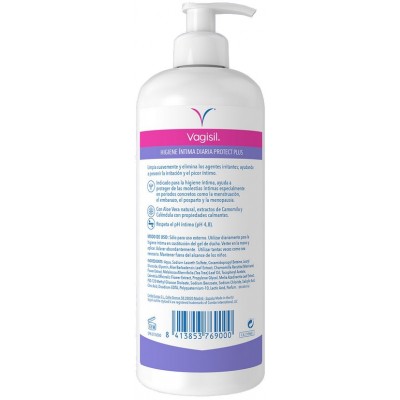 Comprar VAGISIL HIGIENE INTIMA DIARIA PROTECT PLUS 500 ML al mejor precio en NuestraFarma, tu farmacia online