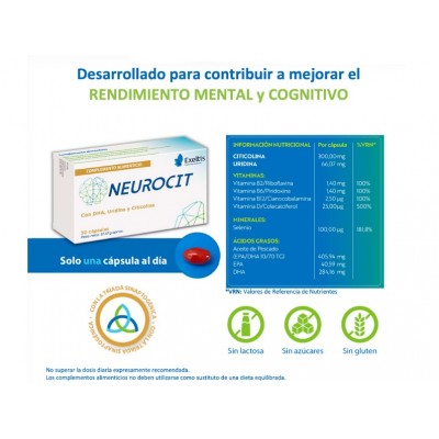 Comprar EXXELTIS NEUROCIT 30 CAPSULAS al mejor precio en NuestraFarma, tu farmacia online