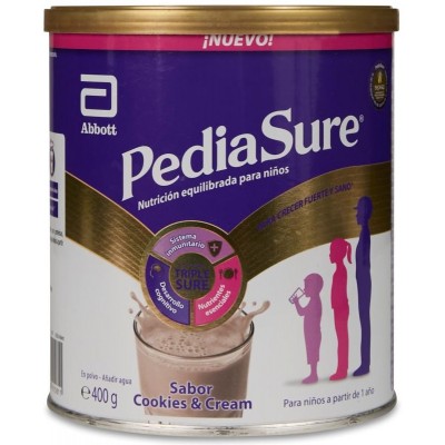 Comprar PEDIASURE POLVO SABOR COOKIES & CREAM 400 G al mejor precio en NuestraFarma, tu farmacia online