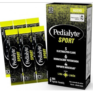 PEDIALYTE SPORT LIMA/LIMON 6 SOBRES X 14G
