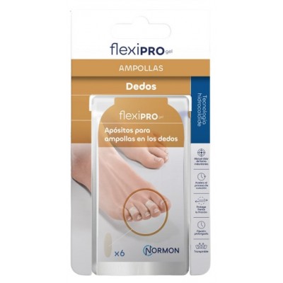Comprar FLEXIPRO APOSITOS AMPOLLAS DEDOS 6 UNIDADES al mejor precio en NuestraFarma, tu farmacia online