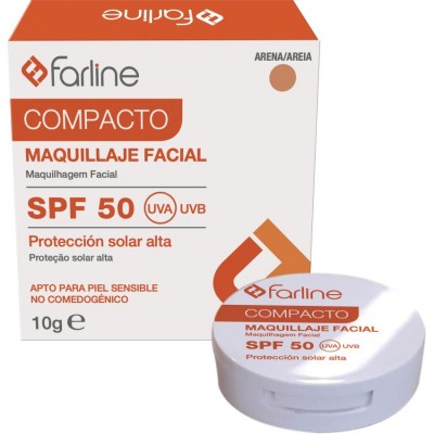 Comprar FARLINE POLVOS COMPACTOS SPF50 COLOR ARENA 10 G al mejor precio en NuestraFarma, tu farmacia online