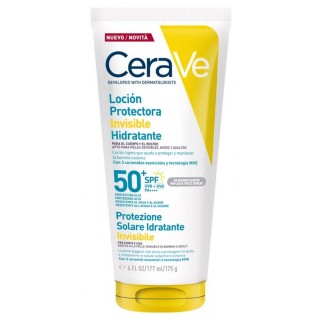 CERAVE LOCION SOLAR PROTECTORA INVISIBLE HIDRATANTE SPF 50+ 177 ML