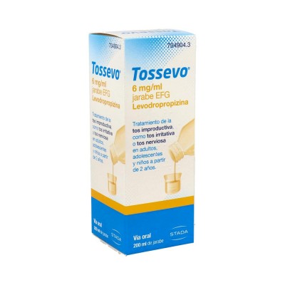 Comprar TOSSEVO EFG 6 MG/ML JARABE 1 FRASCO 200 ML al mejor precio en NuestraFarma, tu farmacia online