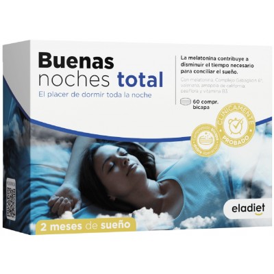 Comprar ELADIET BUENAS NOCHES TOTAL 60 COMPRIMIDOS al mejor precio en NuestraFarma, tu farmacia online