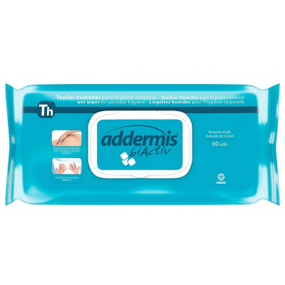 Comprar ADDERMIS BIACTIV TOALLAS HUMEDAS ASEO INTIMO 60 UNIDADES al mejor precio en NuestraFarma, tu farmacia online