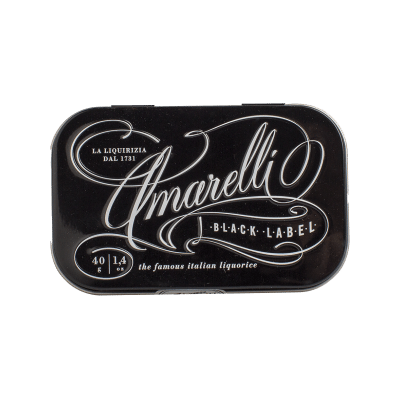 Comprar AMARELLI REGALIZ BLACK LABEL SPEZZATA PASTILLAS DE REGALIZ 40 G al mejor precio en NuestraFarma, tu farmacia online