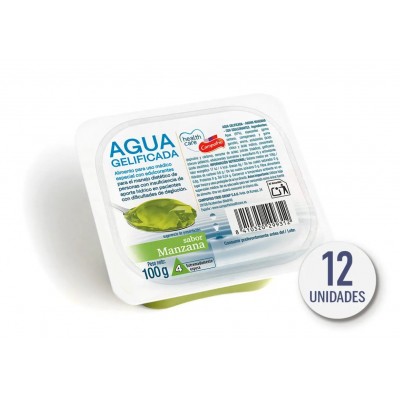 Comprar CAMPOFRIO HEALTHCARE AGUA GELIFICADA 12 TARRINAS 100 G SABOR MANZANA al mejor precio en NuestraFarma, tu farmacia online