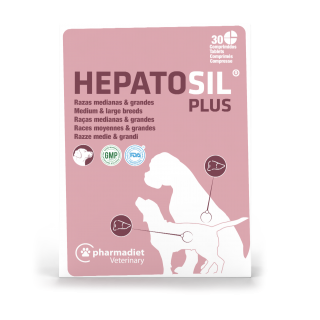 PHARMADIET HEPATOSIL PLUS RAZAS MEDIANAS Y GRANDES 30 COMPRIMIDOS