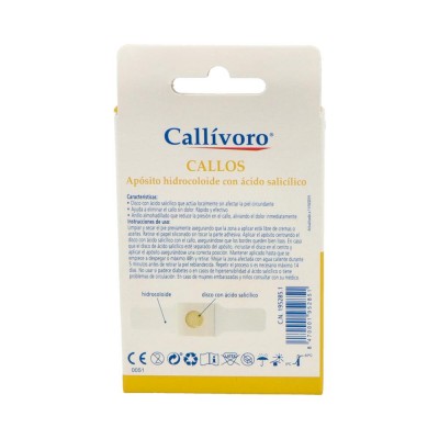 Comprar CALLIVORO CALLOS APOSITO HIDROCOLOIDE CON ACIDO SALICILICO 10 UNIDADES 68 MM X 19 MM al mejor precio en NuestraFarma, tu farmacia online