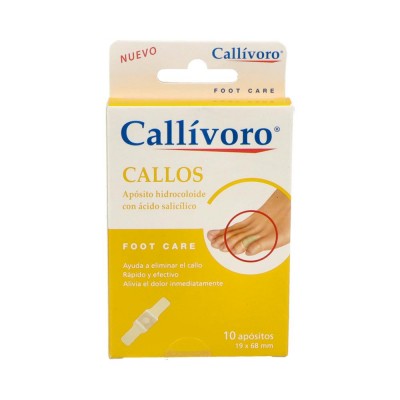 Comprar CALLIVORO CALLOS APOSITO HIDROCOLOIDE CON ACIDO SALICILICO 10 UNIDADES 68 MM X 19 MM al mejor precio en NuestraFarma, tu farmacia online