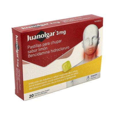Comprar JUANOLGAR 3 MG 20 PASTILLAS PARA CHUPAR (SABOR LIMON)(BLISTER) al mejor precio en NuestraFarma, tu farmacia online