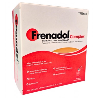 Comprar FRENADOL COMPLEX 18 SOBRES GRANULADO PARA SOLUCION ORAL al mejor precio en NuestraFarma, tu farmacia online