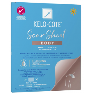 KELO-COTE APOSITO REDUCTOR DE CICATRICES CORPORAL 7,5 CM X 5 CM 1 UNIDAD