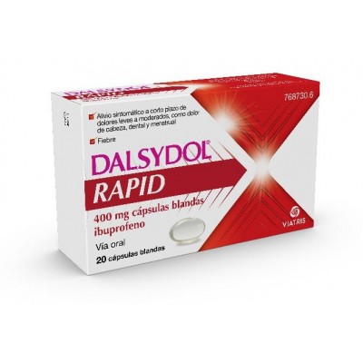 Comprar DALSYDOL RAPID 400 MG 20 CAPSULAS BLANDAS al mejor precio en NuestraFarma, tu farmacia online