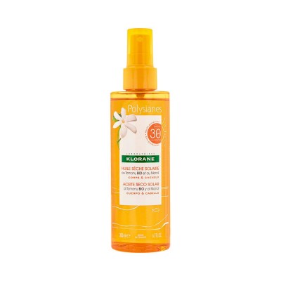 Comprar KLORANE POLYSIANES ACEITE SECO SOLAR SPF30 CUERPO Y CABELLO 200 ML al mejor precio en NuestraFarma, tu farmacia online